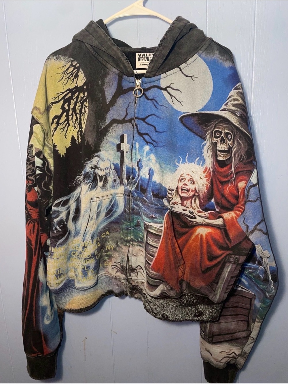 Vintage Vale lives ether Halloween zip hoodie